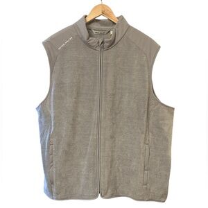 Peter Millar Crown Sport Fade Golf Vest XXL Gale Gray Fleece Performance $225